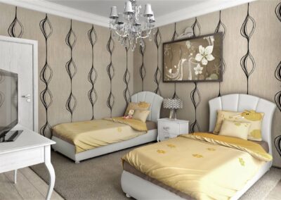 Florence Grand Palace 3-Zimmer-Wohnung Schlafzimmer 2 Beispiel